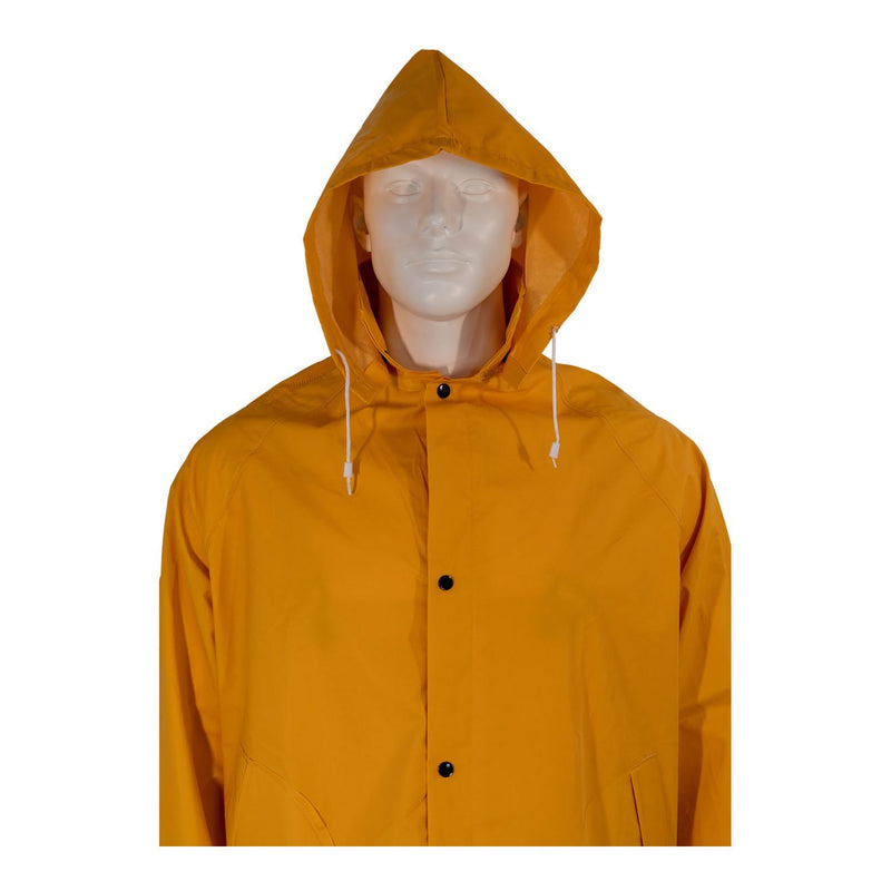 3 Piece Rain Suit 35 mil PVC/Polyester 3 pc. Jacket, Hood, & Bib