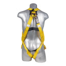 Yellow Full body harness with 3 point adjustment, dorsal D-ring.SKU H11110005