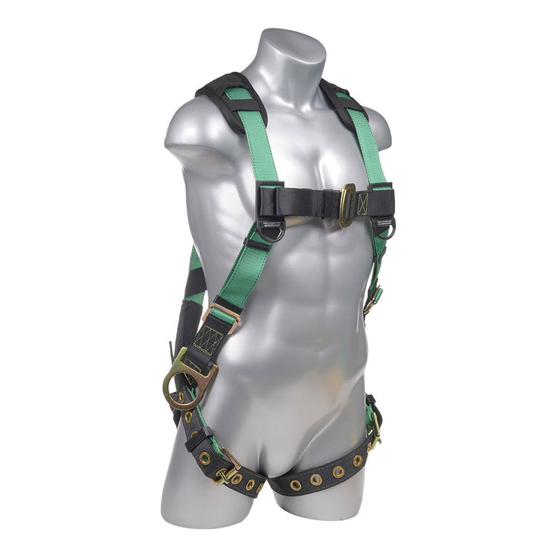 Green Top, Black Heavy Duty Bottom with 5 point adjustment. Pass Through Chest, Grommet Legs. SKU H212100161