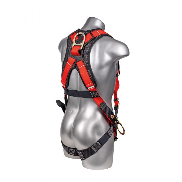 Red Top, Black Heavy Duty Bottom with 5 point adjustment. Pass Through Chest. SKU H21210111