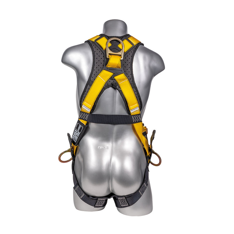 Yellow Top, Black Heavy Duty Bottom with 5 point adjustment Pass Through Chest. SKU H21210115