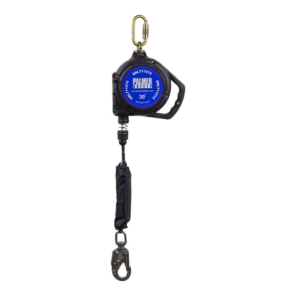 33 ft. Leading edge Retractable galvanized cable, ¾" load indicator hook. SKU SRL711212