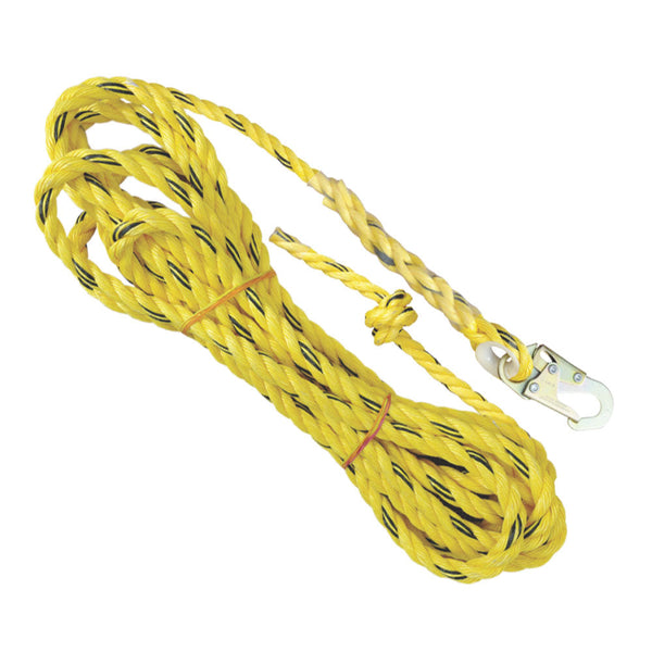 ⅝" Polyesteel Rope Lifeline single snaphook. SKU V503201