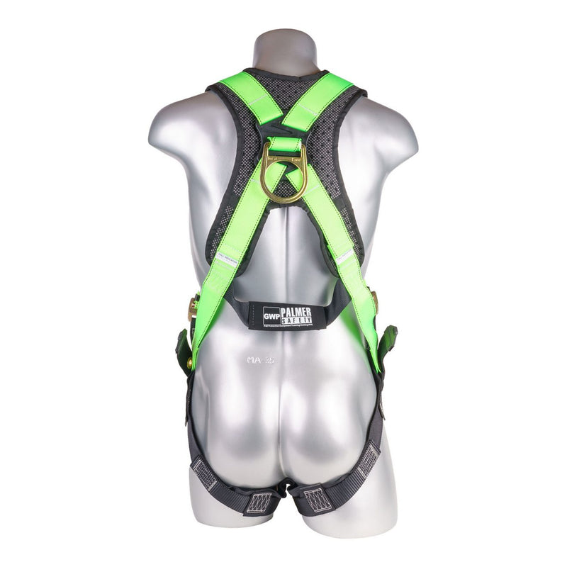 High Vis Green Top, Black Heavy Duty Bottom with 5 point adjustment. Quick Connect Chest. SKU H222100181