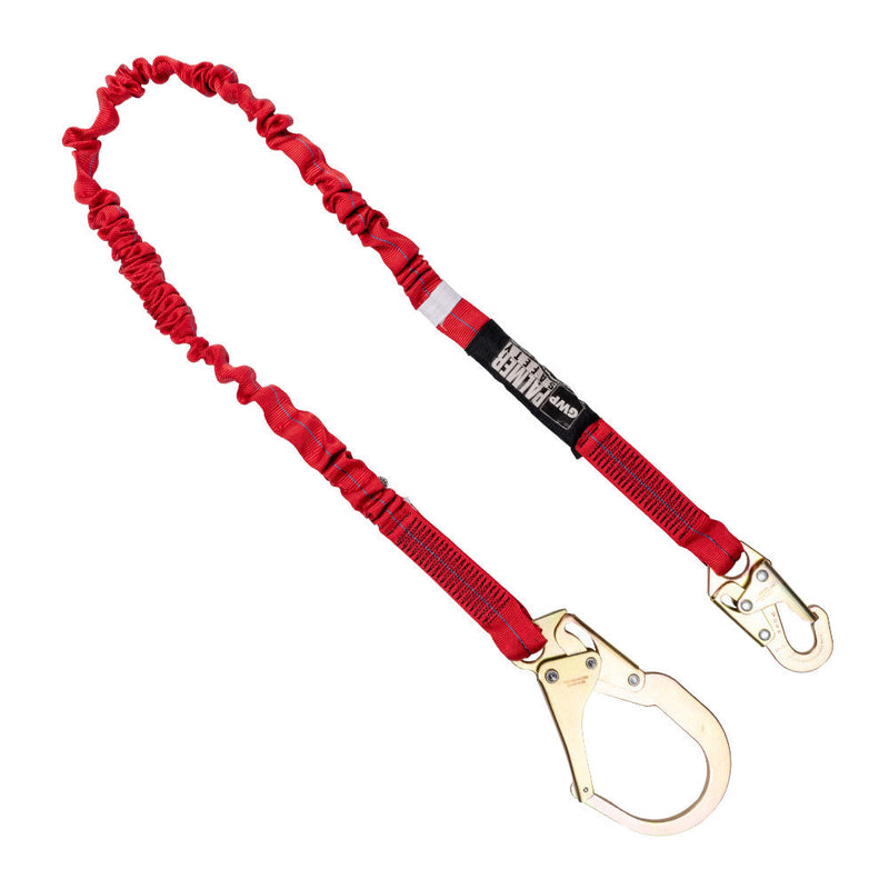 6ft. Single leg non stretch internal shock absorbing lanyard 2¼" hook. SKU L122133