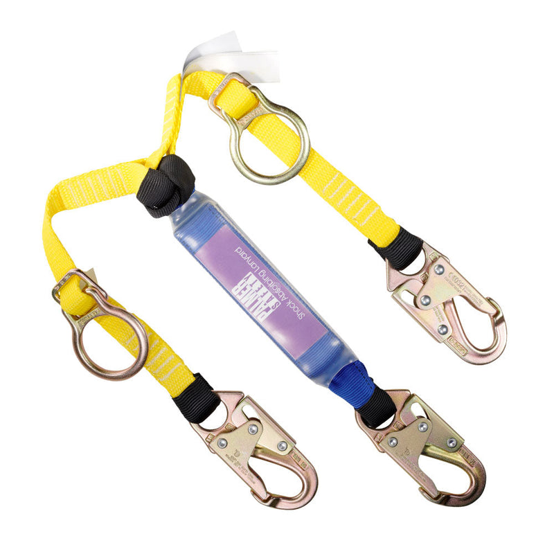 3ft. Double leg  Tie back ring Shock-Sorb™ lanyard  ¾" hook. SKU L315211