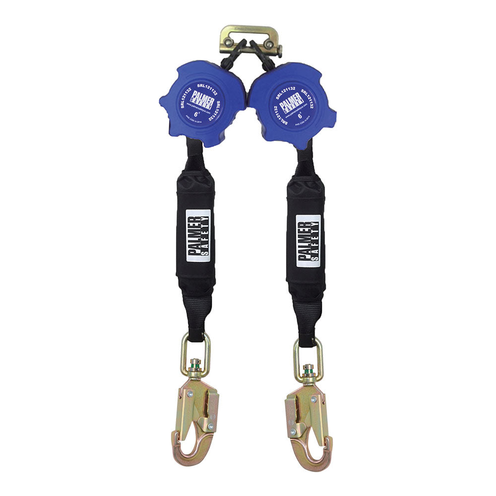 6ft. Twin Retractable web, light weight plastic housing, external shoc