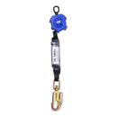6ft. Retractable web, light weight plastic housing, external shock-pack, ¾" hook, ½" carabiner included. SKU:SRL121132