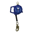 30 ft. Retractable galvanized cable, swivel top composite housing, ¾" load indicator hook, ½" carabiner. SKU SRL711311